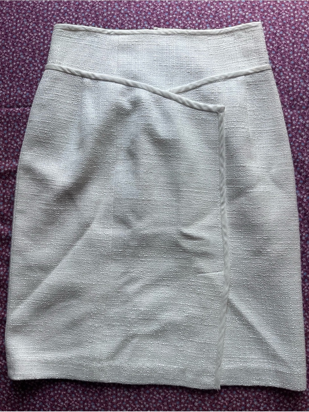 Nanette Lepore Cream Wrap-Style Pencil Skirt